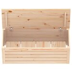 vidaXL Boîte de rangement 89x36 5x33 cm Bois massif de pin