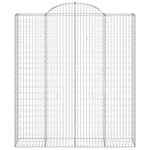 vidaXL Paniers à gabions arqués 4 Pièces 200x50x220/240 cm Fer galvanisé