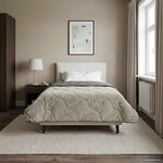 vidaXL Duvet d'hiver 135 x 200 cm Hiver Gris clair Respirant