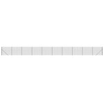 vidaXL Clôture en treillis métallique et ancrage anthracite 2 2x25 m