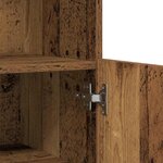 Buffet vidaXL avec lumières LED Bois ancien 60x37x100 cm