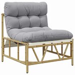 vidaXL Chaise de jardin 2 Pièces Gris clair 75 x 75 x 71 cm Acier