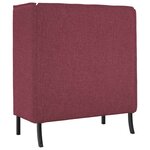 vidaXL Canapé à Haut Dossier Rouge bordeaux 109 x 56 x 121 cm tissu