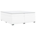 vidaXL Sommier à lattes de lit avec matelas Blanc 200x200cm Similicuir