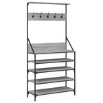 vidaXL Porte-vêtements et rangement des chaussures sonoma gris