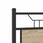 vidaXL Tête de lit chêne sonoma 137 cm bois d'ingénierie et acier