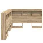 vidaXL Tête de lit de rangement Chêne Sonoma 120 cm Bois d'ingénierie