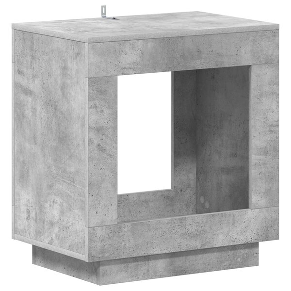 vidaXL Table d'appoint Gris béton 60 x 40 x 65 cm Bois d'ingénierie