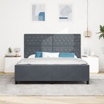 Châssis de lit vidaXL Gris foncé 180x200 cm Velours