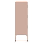 vidaXL Buffet rose 68 5x38 5x123 5 cm acier