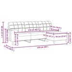 vidaXL Canapé à 3 places avec repose-pied jaune 210 cm velours