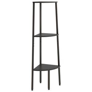 vidaXL Étagère d'angle 3 niveaux Noir 45 5x31 5x120 cm