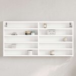 vidaXL Armoire à vitrine blanc 100x8 5x50 cm bois d'ingénierie