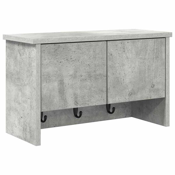 vidaXL Porte-manteau mural avec étagère Gris béton 50 x 20 x 30 cm