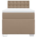 vidaXL Sommier à lattes de lit avec matelas Cappuccino 90x200 cm
