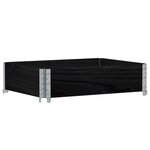 vidaXL Jardinière noir 80x60 cm bois massif de pin
