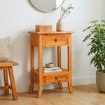 vidaXL Table console avec tiroir Naturel 50 5 x 30 x 75 5 cm
