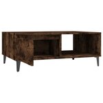 vidaXL Table basse chêne fumé 90x60x35 cm bois d'ingénierie