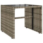 vidaXL Salon de jardin 4 Pièces avec coussins gris résine tressée