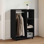 vidaXL Garde-robe Noir 80x40x110 cm Bois d’ingénierie