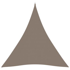 vidaXL Voile de parasol tissu oxford triangulaire 4x4x4 m taupe