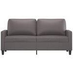 vidaXL Canapé à 2 places Gris 140 cm Similicuir
