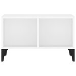 vidaXL Table basse Blanc 60x50x36 5 cm Bois d'ingénierie