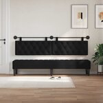 vidaXL Tête de lit suspendue Noir Tissu