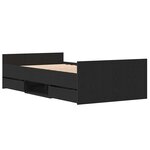vidaXL Cadre de lit Chêne noir 90 x 190 cm Bois d'ingénierie