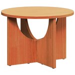 vidaXL Table basse Brun cire 50 x 50 x 35 cm Bois massif en pin
