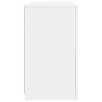 vidaXL Buffet avec lumières LED blanc 123x37x67 cm