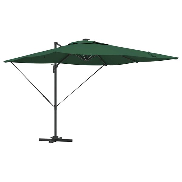 vidaXL Parasol Vert 286 x 284 x 270 cm Aluminium et polyester