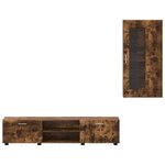 vidaXL Ensemble meuble TV FLORIN Chêne fumé Bois d'ingénierie
