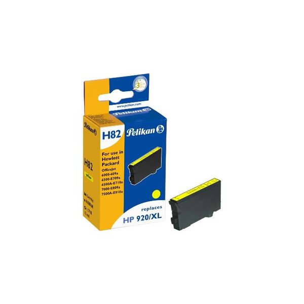H82 cartouche jet d'encre compatible avec oem cd974a 920/920xl jaune pelikan printing