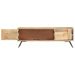 vidaXL Meuble TV 110x30x40 cm Bois massif de manguier