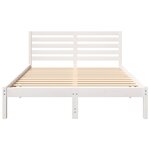 vidaXL Cadre de lit Blanc 120 x 200 cm Bois massif en pin
