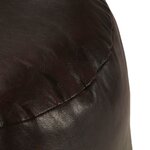 vidaXL Pouf 60 x 30 cm Marron foncé Cuir véritable de chèvre