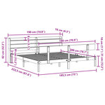 vidaXL Cadre de lit sans matelas 180x200 cm bois massif de pin