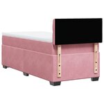 vidaXL Sommier à lattes de lit et matelas Rose 80x200 cm Velours