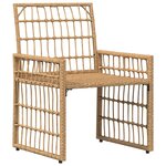 vidaXL Ensemble de meubles d'extérieur 4 Pièces Blanc Naturel et Crème