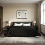 vidaXL Duvet complet toute l'année Matelassé Noir 220 x 260 cm