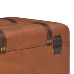 vidaXL Tabouret de rangement 40 cm marron pâle similicuir