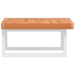 vidaXL Étagère de vasque murale acier et bois massif de hêtre