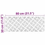 vidaXL Plaques à damier 4 Pièces Argent 80 x 30 cm Aluminium