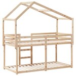 vidaXL Lit superposé avec toit 80x200 cm bois de pin massif