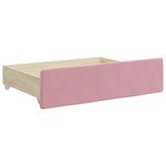 vidaXL Lit de jour avec gigogne et tiroirs sans matelas rose 80x200 cm