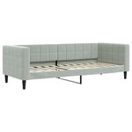 vidaXL Lit de jour gris clair 80x200 cm velours