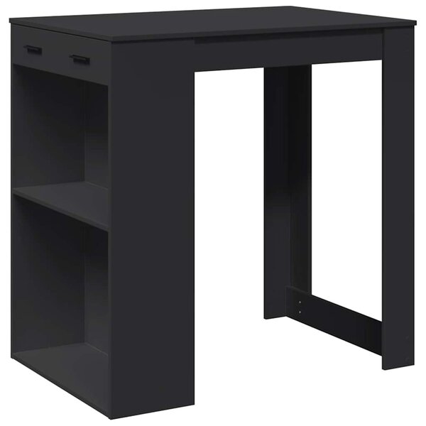vidaXL Table de bar noir 102x70x103 5 cm bois d'ingénierie