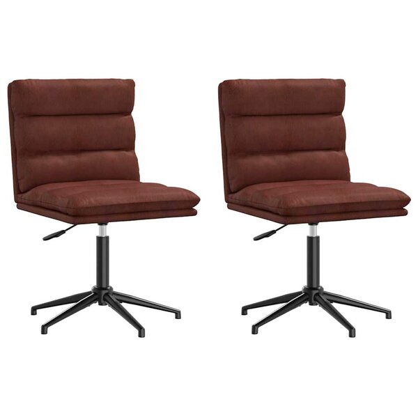 vidaXL Chaises à manger lot de 2 marron brillant similicuir