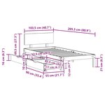 vidaXL Cadre de lit avec tiroirs sans matelas blanc 100x200 cm